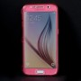 Funda tpu tipo libro Samsung Galaxy S6  G920 rojo transparente