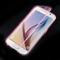 Funda tpu tipo libro Samsung Galaxy S6  G920 rosa transparente