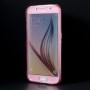 Funda tpu tipo libro Samsung Galaxy S6  G920 rosa transparente