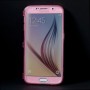 Funda tpu tipo libro Samsung Galaxy S6  G920 rosa transparente