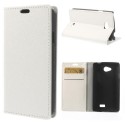 Funda tipo libro LG F60 D390N blanca