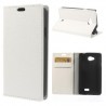 Funda tipo libro LG F60 D390N blanca