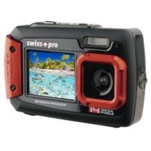 CAMARA ACUATICA SWISS-PRO ROJO DOBLE PANTALLA