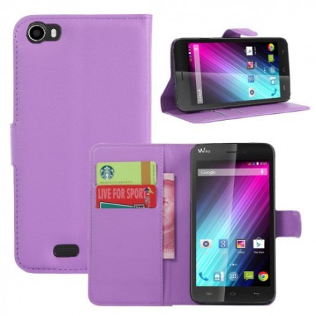 Funda Tipo Libro Wiko Lenny purpura