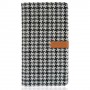 Funda Samsung Galaxy Note 3 modelo Neat Diary houndstooth, forro de piel con bolsillos para tarjetas