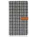 Funda Samsung Galaxy Note 3 modelo Neat Diary houndstooth, forro de piel con bolsillos para tarjetas