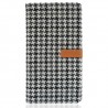 Funda Samsung Galaxy Note 3 modelo Neat Diary houndstooth, forro de piel con bolsillos para tarjetas