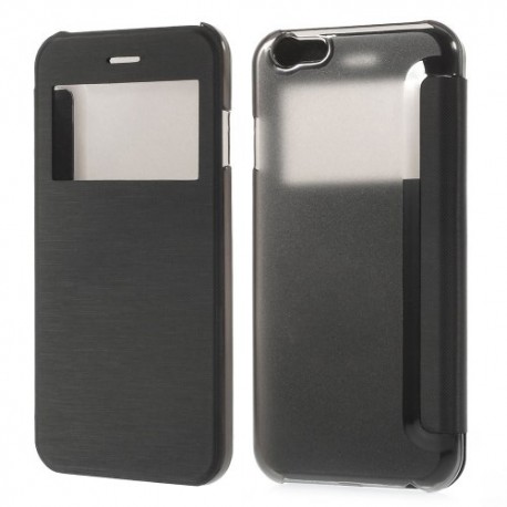 Funda tipo libro con ventana iPhone 6 / 6S 4,7"negra