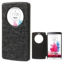 Funda tipo libro con ventana LG G3 D850 / D855 / LS990 negra