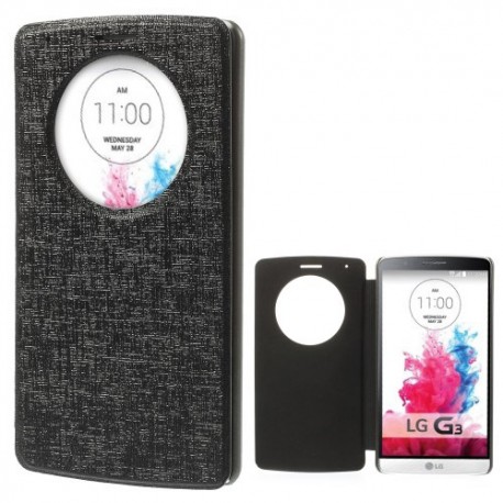 Funda tipo libro con ventana LG G3 D850 / D855 / LS990 negra