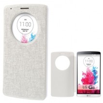 Funda tipo libro con ventana LG G3 D850 D855 LS990 blanca