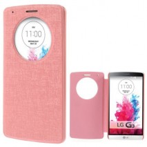 Funda tipo libro con ventana LG G3 D850 D855 LS990 rosa