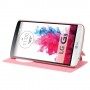 Funda tipo libro con ventana LG G3 D850 D855 LS990 rosa