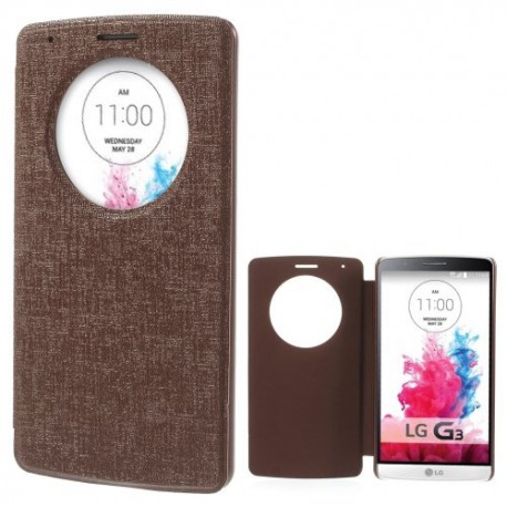 Funda tipo libro con ventana LG G3 D850 / D855 / LS990 marron