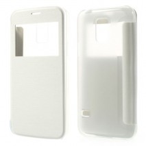 Funda tipo libro con ventana Samsung Galaxy S5 mini G800 blanca