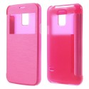 Funda tipo libro con ventana Samsung Galaxy S5 mini G800 rosa