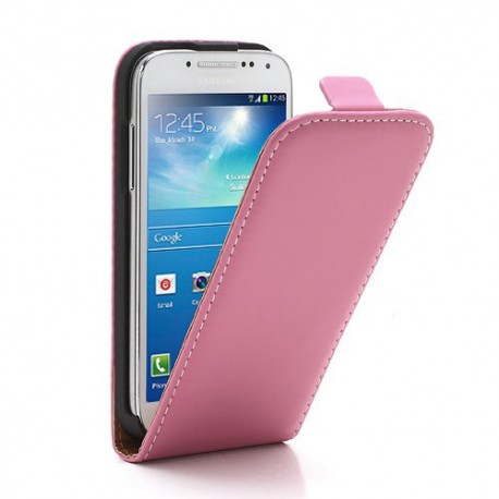 Funda Samsung Galaxy S4 mini I9190  slim con tapa rosa
