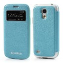 Funda tipo libro con ventana Samsung Galaxy S4 mini I9190 azul