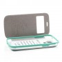 Funda tipo libro con ventana Samsung Galaxy S4 mini I9190 azul