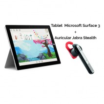 Kit tablet Microsoft Surface 3 10,8" 128 Gb SSD 7GM-00004 + auricular Jabra Stealth BT