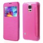 Funda tipo libro con ventana Samsung Galaxy S5 G900 rosa