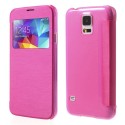 Funda tipo libro con ventana Samsung Galaxy S5 G900 rosa