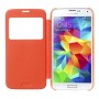 Funda tipo libro con ventana Samsung Galaxy S5 G900 naranja