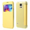 Funda tipo libro con ventana Samsung Galaxy S5 G900 amarilla