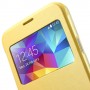 Funda tipo libro con ventana Samsung Galaxy S5 G900 amarilla