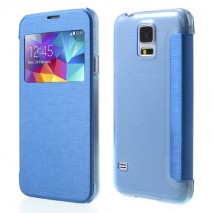 Funda tipo libro con ventana Samsung Galaxy S5 G900 azul