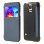 Funda tipo libro con ventana Samsung Galaxy S5 G900 azul oscuro