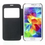 Funda tipo libro con ventana Samsung Galaxy S5 G900 azul oscuro