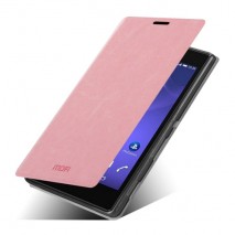 Funda tipo libro Sony Xperia T3 D5102 / D5103 / D5106 rosa