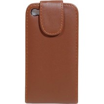 Funda piel Mooster vertical c/cierre iPhone 4 marron