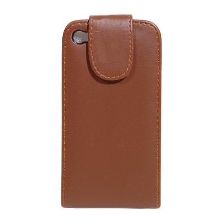 Funda piel Mooster vertical c/cierre iPhone 4 marron