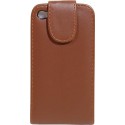 Funda piel Mooster vertical c/cierre iPhone 4 marron