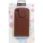 Funda piel Mooster vertical c/cierre iPhone 4 marron