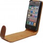 Funda piel Mooster vertical c/cierre iPhone 4 marron