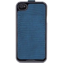 Funda rigida Mooster iPhone 4 estampado cocodrilo azul