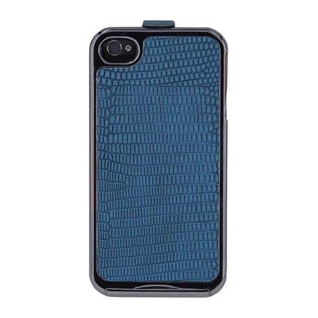 Funda rigida Mooster iPhone 4 estampado cocodrilo azul