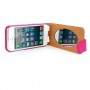 Funda Mooster slim con espejo iPhone 5 rosa fucsia