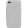Funda Mooster trasera goma relieve diamante iPhone 4 blanca