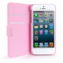Funda Mooster horizontal con tarjetero iPhone 5 rosa palo