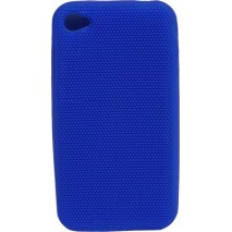 Funda Mooster trasera goma relieve diamante iPhone 4 azul