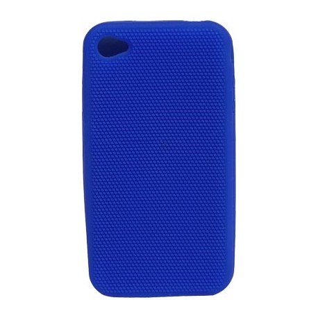 Funda Mooster trasera goma relieve diamante iPhone 4 azul