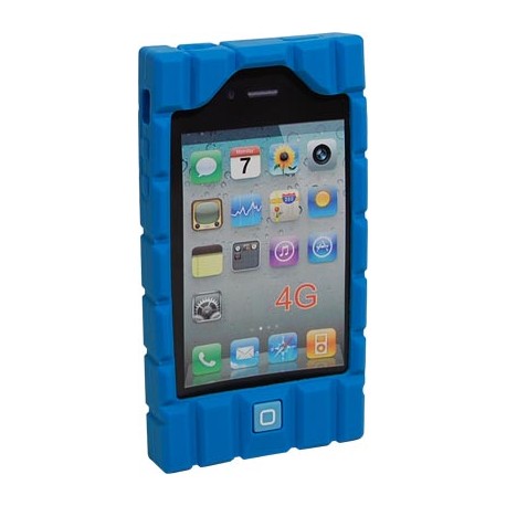 Funda Mooster trasera goma tableta iPhone 4 azul