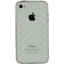 Funda trasera gel Mooster iPhone 4 transparente relieve rombo