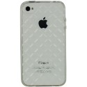 Funda trasera gel Mooster iPhone 4 transparente relieve rombo
