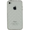 Funda trasera gel Mooster iPhone 4 transparente relieve rombo