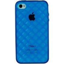 Funda trasera gel Mooster iPhone 4 relieve rombo
